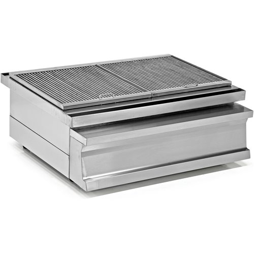 Professional Stainless steel Charcoal Grill with Firebrick &amp Ash drawer 800x730x290mm | DA-OCK010K