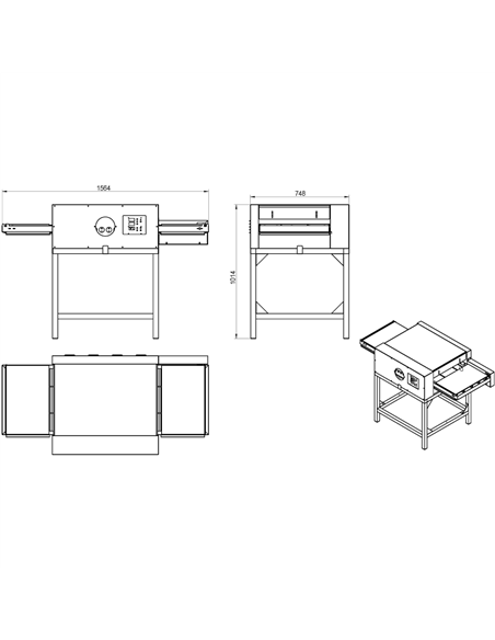 Commercial Conveyor Pizza oven 20 pizzas of 18'' per hour | DA-CP18S