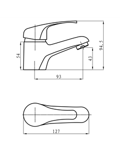 Basin Mixer Tap Single lever Chrome | DA-10128000 2