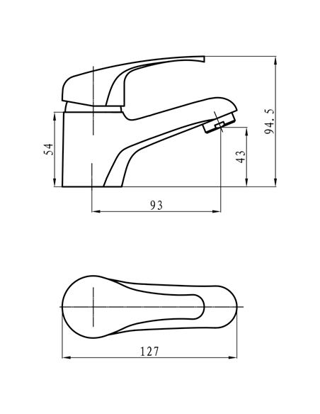 Basin Mixer Tap Single lever Chrome | DA-10128000