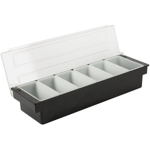 Garnish Tray / Condiment Holder with Lid 6 Compartments | DA-CHC46