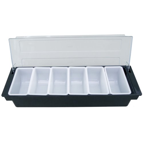 Garnish Tray / Condiment Holder with Lid 6 Compartments | DA-CHC46