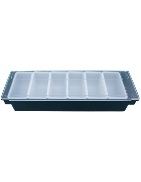 Garnish Tray / Condiment Holder with Lid 6 Compartments | DA-CHC46
