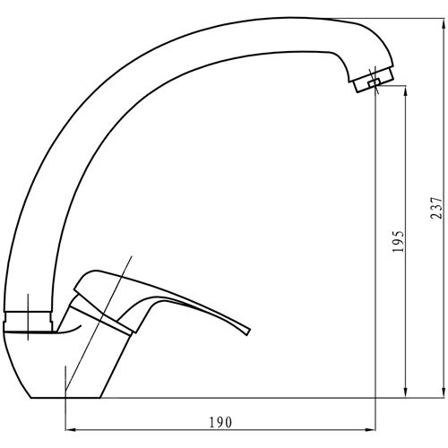Kitchen Sink Mixer Tap Single lever Chrome | DA-70128000