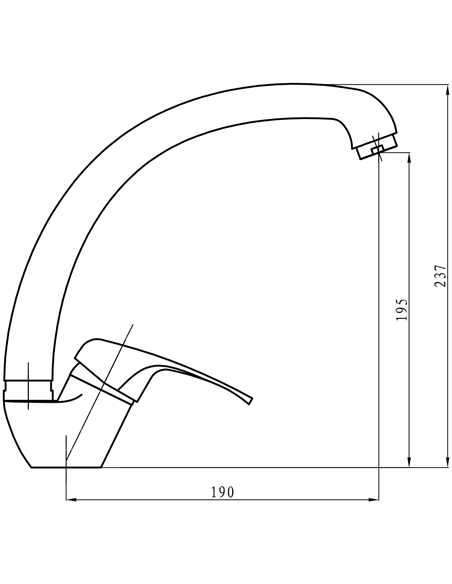 Kitchen Sink Mixer Tap Single lever Chrome | DA-70128000