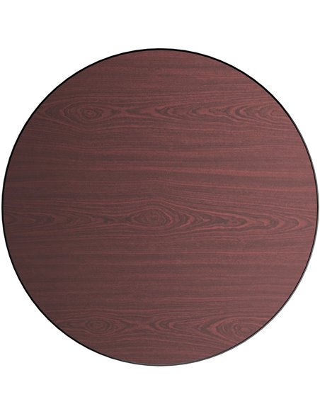 Laminated Round Table top Reversible Mahagony &amp Black Ø30'' | DA-TT30RMB