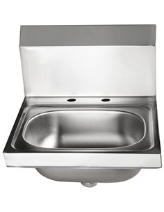 Wall mounted Hand Sink Deck mounted faucet Stainless steel | Stalwart HS17DH 2