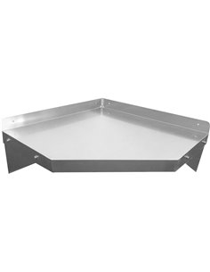 Wall Shelf Corner unit Stainless steel 600x600x250mm | DA-WSCN6040