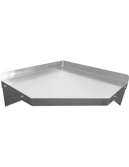Wall Shelf Corner unit Stainless steel 600x600x250mm | DA-WSCN6040