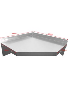 Wall Shelf Corner unit Stainless steel 600x600x250mm | DA-WSCN6040 2