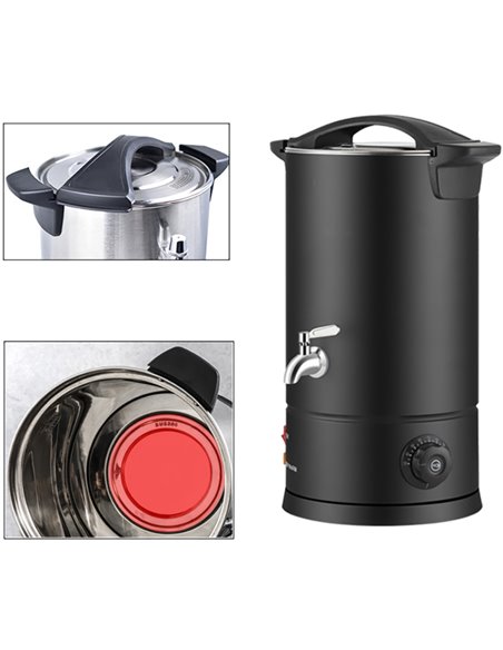 Commercial Water Boiler Double wall 45 litres Black | Stalwart DA-VICWBWB45