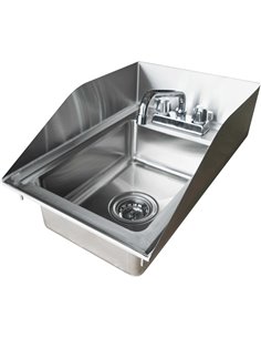 Drop-in Sink 1 bowl with Splashback Stainless steel | Stalwart DA-DIS1DB090905SP