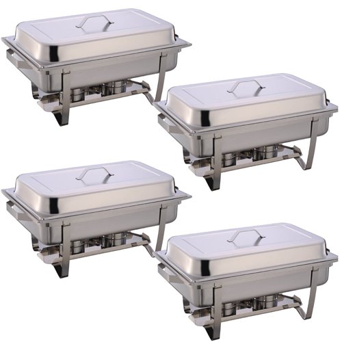 4 pack of Chafing Dish GN1/1 Stainless steel 9 litres | DA-WHS433