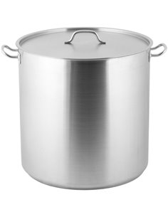 Professional Stew pan/Stock pot with Lid Stainless steel 98 litres | Stalwart DA-SE15050