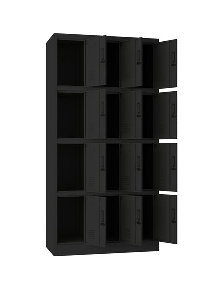 Commercial Black 12 Door Locker 900x400x1800mm | Stalwart DA-LOCKER12TWBLACK