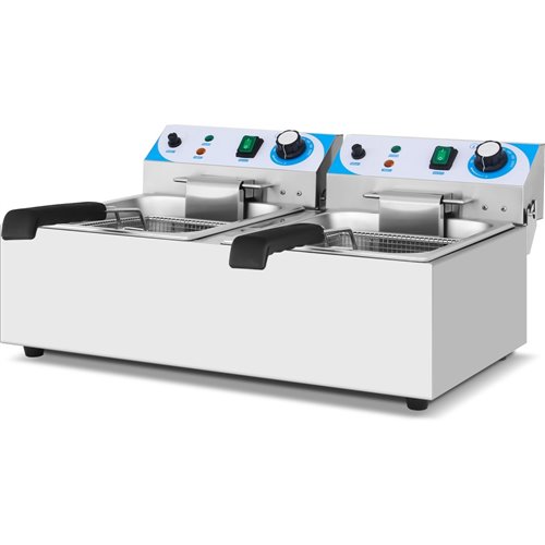 Commercial Twin Fryer Electric 10+10 litre 6kW Countertop | DA-MAREF102A