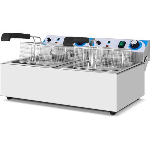 Commercial Twin Fryer Electric 10+10 litre 6kW Countertop | DA-MAREF102A