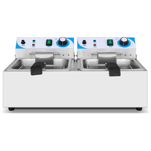 Commercial Twin Fryer Electric 10+10 litre 6kW Countertop | DA-MAREF102A