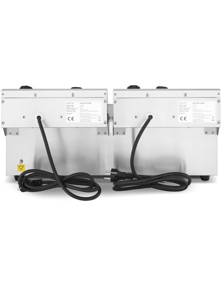 Commercial Twin Fryer Electric 10+10 litre 6kW Countertop | DA-MAREF102A