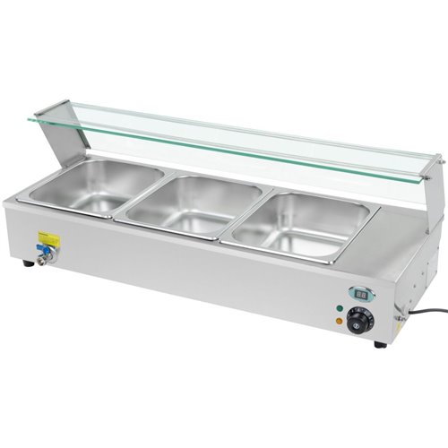Display Bain Marie Countertop 3xGN1/2 | DA-BM3D