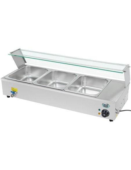Display Bain Marie Countertop 3xGN1/2 | DA-BM3D