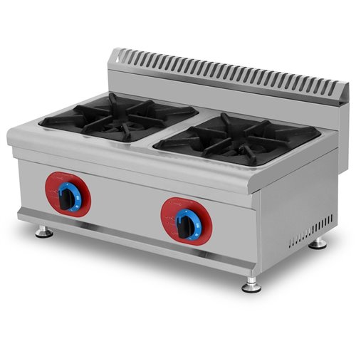 Commercial Countertop Gas Cooker 2 burners Natural Gas | Stalwart DA-GB2T