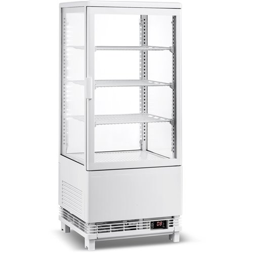 Countertop Display Fridge 78 litres 3 shelves White 1 flat door | DA-CL78W