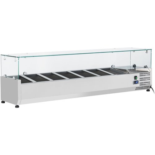 Refrigerated Servery Prep Top 1600mm 7xGN1/4 Depth 330mm | DA-PT16