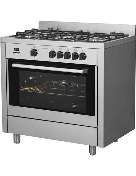Professional Gas range 5 burners 10kW Gas oven 4.2kW | DA-G36D085010
