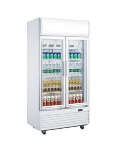 Commercial Bottle cooler 600 litres Fan assisted cooling Hinged doors | Stalwart DA-LG600F