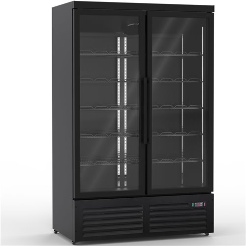 Commercial Display Refrigerator with Double Glass door 1000 litres Black | Stalwart DA-KXG1253BLACK
