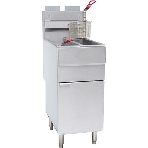 Professional Free standing Fryer Natural gas Twin tank 2x12 litres 35kW | DA-GF120T