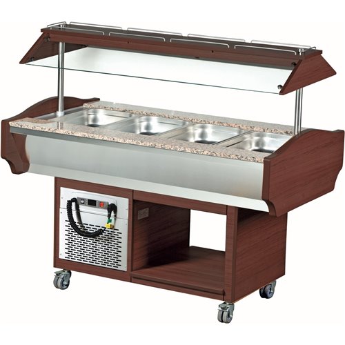 Refrigerated Salad Bar 4xGN1/1 Wenge| DA-SBM4BW