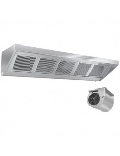 Wall Type Extraction Canopy with Filter &amp Fan &amp Lights &amp Speed control 1400x900x450mm | DA-VH149F