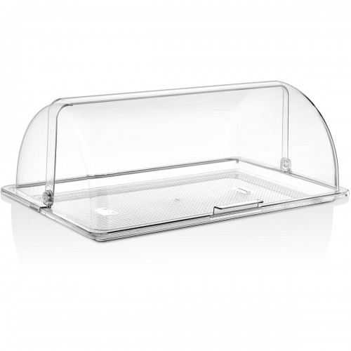 Polycarbonate Gastronorm Tray with Roll-up Dome Cover GN1/1 Depth 20mm  | Stalwart DA-GFT11-GFM11