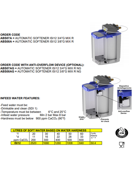 Commercial Automatic Water Softener Chronometric ISI Vessel 12 Litres | Stalwart DA-ABS07AG