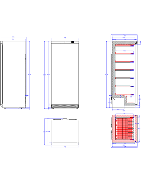 600lt Commercial Freezer Upright cabinet Stainless steel Single door | Stalwart DA-DWF600SS