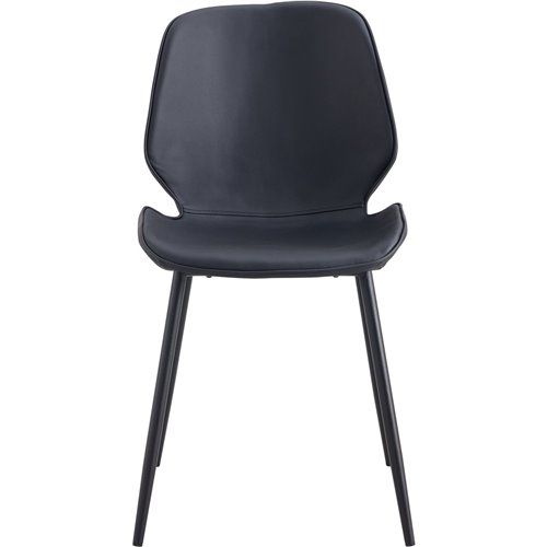 Side Dining Chair PU leather seat Black | Stalwart DA-WW177