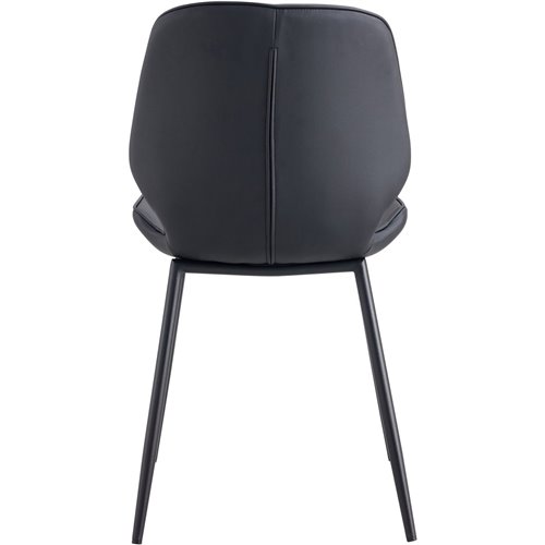 Side Dining Chair PU leather seat Black | Stalwart DA-WW177