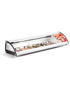Commercial Refrigerator Sushi Showcase 4xGN1/3 White | Stalwart DA-CS43W