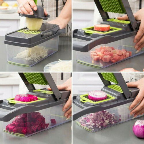 Vegetable Prep Chopper, 15 in 1 Kitchen Mandoline Food Chopper, Slicer, Dicer, Cutter