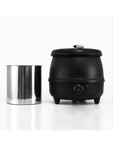 Soup Kettle Black 10 litres Electric Wet Heat | for Soup, Mulled Wine or Cider, Chilli, Porridge or Beans DA-SK10