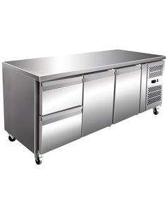 Commercial Refrigerated Counter 2 doors 2 drawers Depth 700mm | Stalwart DA-2DRG31V