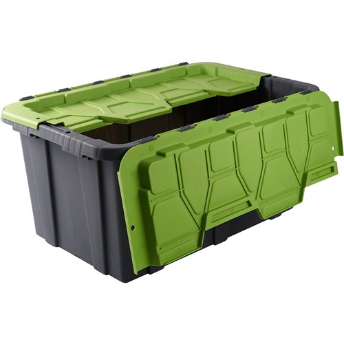 Pack of 8 Plastic Storage Box with Lid 57 litre 660x410x310mm Polypropylene | Stalwart DA-H0057F