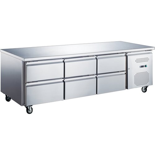 Professional Low Refrigerated Counter / Chef Base 6 drawers 1795x700x650mm | Stalwart DA-UGN3160