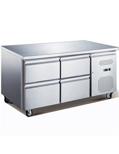 Professional Low Refrigerated Counter / Chef Base 4 drawers 1360x700x650mm | Stalwart DA-UGN2140