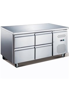 Professional Low Refrigerated Counter / Chef Base 4 drawers 1360x700x650mm | Stalwart DA-UGN2140