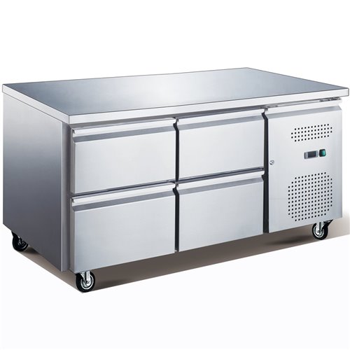 Professional Low Refrigerated Counter / Chef Base 4 drawers 1360x700x650mm | Stalwart DA-UGN2140