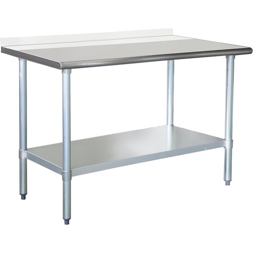 Stainless Steel Work Table Bottom Shelf &amp Upstand 1700x600x850mm | Stalwart DA-ETW17060B