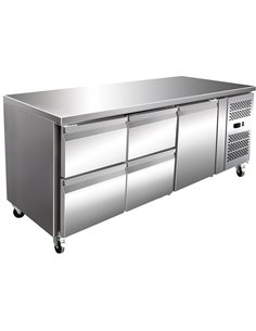 Commercial Refrigerated Counter 1 door 4 drawers Depth 700mm | Stalwart DA-4DRG31V